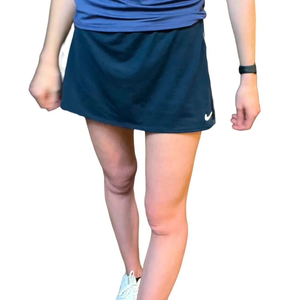 Nike - Navy Tennis Skirt - Dri-Fit Activewear Athletic Skort w Built in Shorts